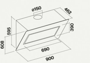 Вытяжка Фалмек Quasar (A+) 90 White Glass фото 3 в Новосибирске Вытяжка Falmec Quasar (A+) 90 White Glass фото 3 в Новосибирске
