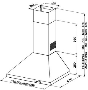 Вытяжка Faber STRIP SMART PB X A90 фото 2 в Новосибирске
