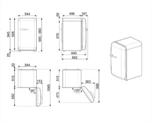 Холодильник Смег FAB10RBL2 фото 3 в Новосибирске Холодильник Smeg FAB10RBL2 фото 3 в Новосибирске