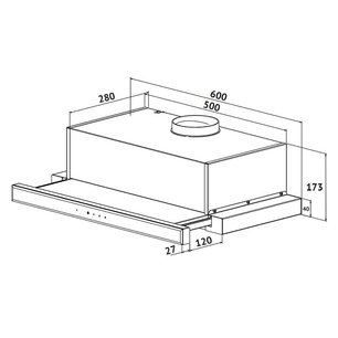 Встраиваемая вытяжка с выдвижным экраном Korting KHP 6670 GW фото 3 в Новосибирске