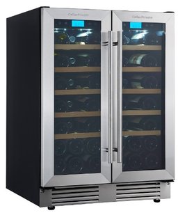 Встраиваемый под столешницу винный шкаф Селлар Приват CP042-2T фото 2 в Новосибирске Встраиваемый под столешницу винный шкаф CellarPrivate CP042-2T фото 2 в Новосибирске
