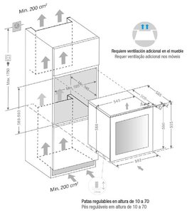 Встраиваемый винный шкаф Pando PVMA 60-25 PAR фото 3 в Новосибирске
