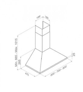 Вытяжка Pando P-221/90 IX 730 E.C.S. 230/50 фото 3 в Новосибирске