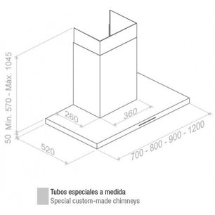Вытяжка Pando P-401/90 IX 1050 SEC PLUS фото 3 в Новосибирске