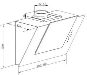 Вытяжка Maunfeld ENVER 80 BLACK фото 4 в Новосибирске