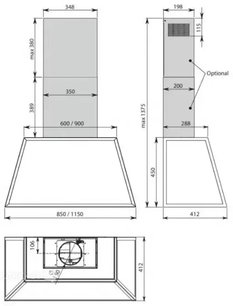 Вытяжка Фалмек TIME 115 anthracite фото 4 в Новосибирске Вытяжка Falmec TIME 115 anthracite фото 4 в Новосибирске