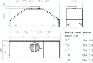 Встраиваемая вытяжка Pando GTI/510 NEGRO V.1050 ECO SEC PLUS фото 3 в Новосибирске