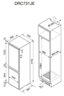 Встраиваемый холодильник De Dietrich DRC 731 JE фото 2 в Новосибирске