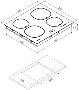 Варочная панель Фабер FCH 64 фото 3 в Новосибирске Варочная панель Faber FCH 64 фото 3 в Новосибирске