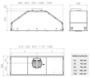 Встраиваемая вытяжка Pando GTI/810 INOX V.1050 ECO SEC PLUS фото 4 в Новосибирске