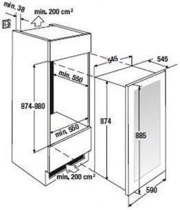 Встраиваемый холодильник для охлаждения вина Kuppersbusch FWK 2800.0 S2 фото 4 в Новосибирске