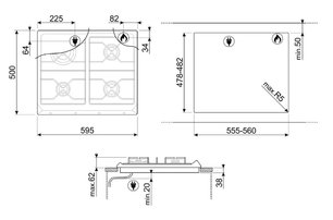 Варочная панель Смег SRV864RAGH фото 4 в Новосибирске Варочная панель Smeg SRV864RAGH фото 4 в Новосибирске