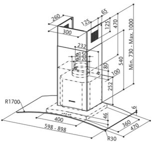 Вытяжка Faber RAY X/V A60 фото 2 в Новосибирске