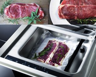 Встроенный вакууматор Irinox Zero 45 HZ452350005 (текстурированная сталь/черный) фото 4 в Новосибирске