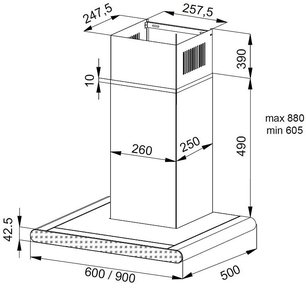 Вытяжка Кертинг KHC 9958 XGN фото 4 в Новосибирске Вытяжка Korting KHC 9958 XGN фото 4 в Новосибирске