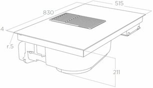 Варочная панель с вытяжкой Элика NIKOLATESLA LIBRA WH/A/83 фото 4 в Новосибирске Варочная панель с вытяжкой Elica NIKOLATESLA LIBRA WH/A/83 фото 4 в Новосибирске