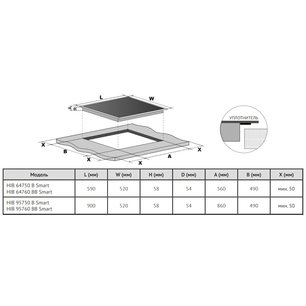 Индукционная варочная панель Кертинг HIB 95760 BB Smart фото 4 в Новосибирске Индукционная варочная панель Korting HIB 95760 BB Smart фото 4 в Новосибирске