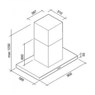 Вытяжка Фалмек Lumina 90 Glass White wall (NRS) фото 2 в Новосибирске Вытяжка Falmec Lumina 90 Glass White wall (NRS) фото 2 в Новосибирске