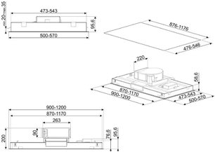 Встраиваемая вытяжка Smeg KLT90LXS фото 3 в Новосибирске