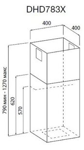 Вытяжка De Dietrich DHD 783 X фото 3 в Новосибирске