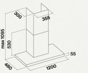 Вытяжка Фалмек Lumina 120 Steel wall (NRS) фото 4 в Новосибирске Вытяжка Falmec Lumina 120 Steel wall (NRS) фото 4 в Новосибирске