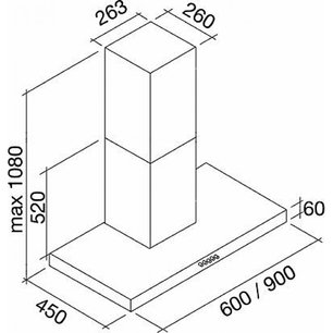 Вытяжка Фалмек Mercurio 60 ix (450) фото 2 в Новосибирске Вытяжка Falmec Mercurio 60 ix (450) фото 2 в Новосибирске