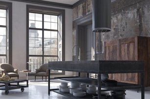 Вытяжка Faber CORINTHIA ISOLA EV8P DG MATT/CONCRETE A37 фото 2 в Новосибирске