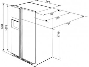 Холодильник Смег SS55PTE3 фото 4 в Новосибирске Холодильник Smeg SS55PTE3 фото 4 в Новосибирске
