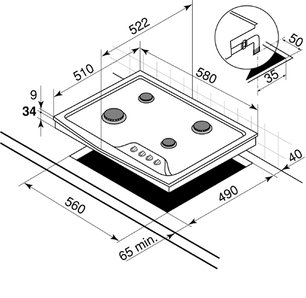 Независимая варочная панель Де Дитрих DTE 714 E фото 2 в Новосибирске Независимая варочная панель De Dietrich DTE 714 E фото 2 в Новосибирске
