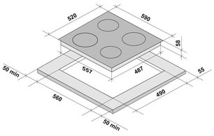 Варочная панель Крона REMO 60 BL фото 4 в Новосибирске Варочная панель KRONA REMO 60 BL фото 4 в Новосибирске