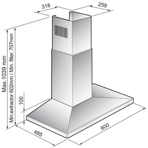 Вытяжка Korting KHC 6750 X фото 2 в Новосибирске