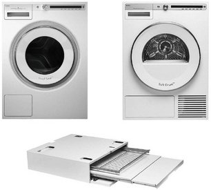 Asko Logic 9 (стиральная машина W4086C.W/3 + сушильная машина T408HD.W + выдвижная полка с корзиной HDB1153W) фото в Новосибирске