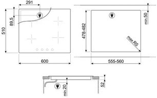 Варочная панель Smeg SI364BM фото 4 в Новосибирске