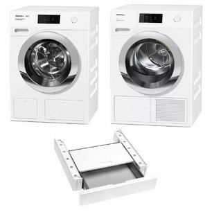 Miele ChromeEdition (стиральная машина WCR870WPS + сушильная машина TCR790WP + монтажный элемент WTV511) фото в Новосибирске