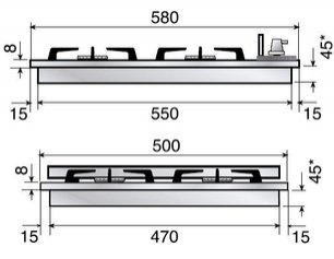 Варочная панель Илве H60CNV Brilliant copper фото 2 в Новосибирске Варочная панель Ilve H60CNV Brilliant copper фото 2 в Новосибирске