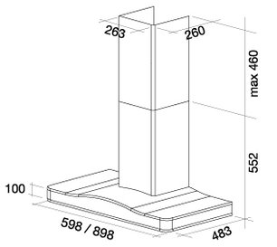 Вытяжка Фалмек Lilium 90 (600) S red фото 3 в Новосибирске Вытяжка Falmec Lilium 90 (600) S red фото 3 в Новосибирске