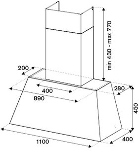 Вытяжка настенная Бертаззони KR110HER1NEDC фото 3 в Новосибирске Вытяжка настенная Bertazzoni KR110HER1NEDC фото 3 в Новосибирске
