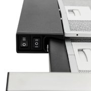 Встраиваемая вытяжка KRONA Kamilla slim 600 black/inox (1 мотор) фото 2 в Новосибирске