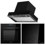 Kuppersberg (варочная панель ICI 616 + духовой шкаф HT 613 Black + вытяжка NANCY 60 Black)