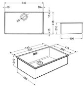 Мойка Смег VSTQ72-2 фото 3 в Новосибирске Мойка Smeg VSTQ72-2 фото 3 в Новосибирске