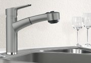 Смеситель Бланко MERKUR-S SILGRANIT антрацит фото 3 в Новосибирске Смеситель Blanco MERKUR-S SILGRANIT антрацит фото 3 в Новосибирске