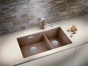 Мойка Бланко SUBLINE 430/270-U с отводной арматурой InFino® мускат фото 2 в Новосибирске Мойка Blanco SUBLINE 430/270-U с отводной арматурой InFino® мускат фото 2 в Новосибирске