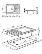 Мойка Smeg LGMR861 фото 3 в Новосибирске