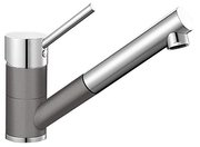 Смеситель Бланко Antas-S chrome/Silgranit темная скала фото в Новосибирске Смеситель Blanco Antas-S chrome/Silgranit темная скала фото в Новосибирске