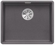 Мойка Blanco SUBLINE 500-F отводная арматура InFino® темная скала