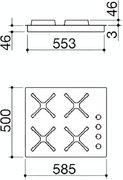 Газовая варочная панель Barazza 1PSPT64 фото 3 в Новосибирске