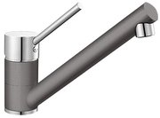 Смеситель Бланко Antas chrome/Silgranit темная скала фото в Новосибирске Смеситель Blanco Antas chrome/Silgranit темная скала фото в Новосибирске