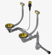 Арматура для двухчашевых моек с прямоугольными переливами Omoikiri WK-2-A фото в Новосибирске