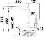 Смеситель Бланко LINUS 526149 Silgranit черный фото 3 в Новосибирске Смеситель Blanco LINUS 526149 Silgranit черный фото 3 в Новосибирске