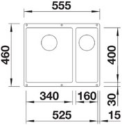 Мойка BLANCO SUBLINE 340/160-U Silgranit кофе, чаша слева фото 2 в Новосибирске Мойка BLANCO SUBLINE 340/160-U Silgranit кофе, чаша слева фото 2 в Новосибирске